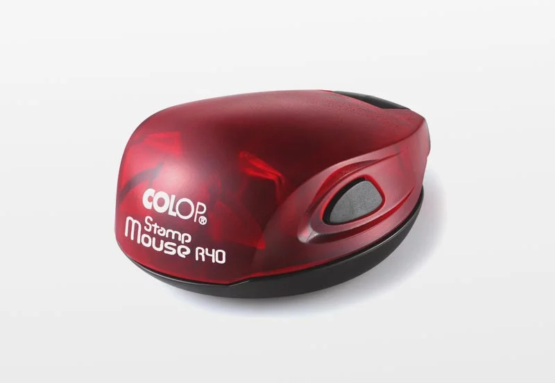 Изготовление печати с логотипом на заказ, красная COLOP Stamp Mouse R40