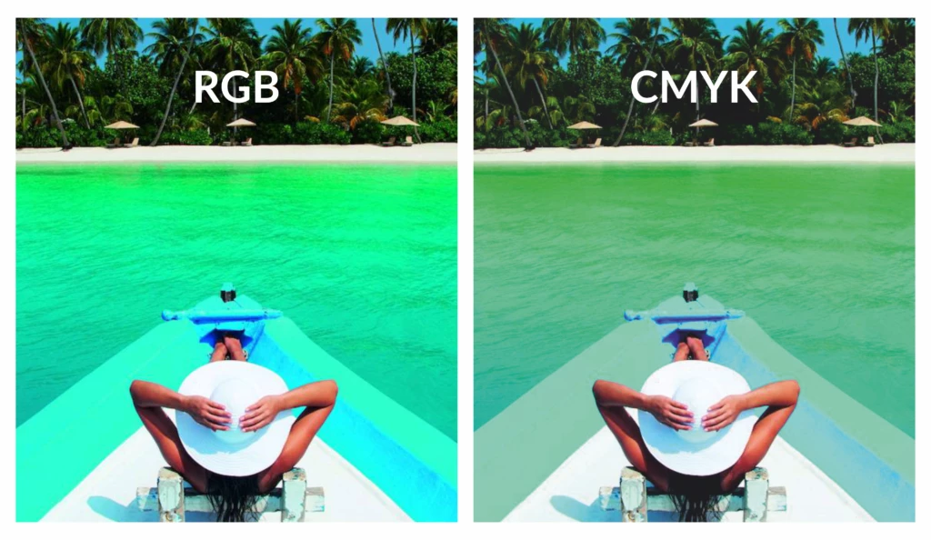 RGB и CMYK отличия на фото